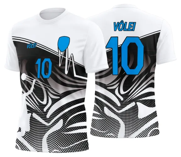 Arte Vetor Camisa de Vôlei Personalizado Moderno