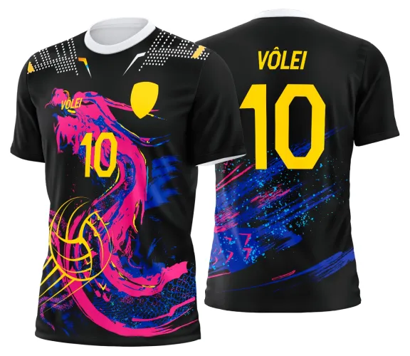 Arte Vetor Camisa de Vôlei Personalizado Moderno