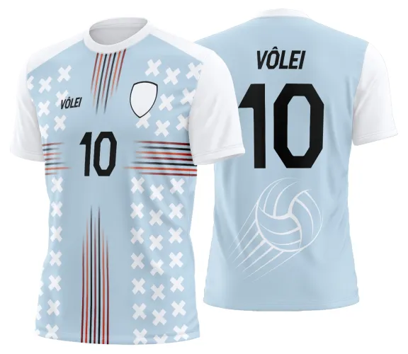 Arte Vetor Camisa de Vôlei Personalizado Moderno