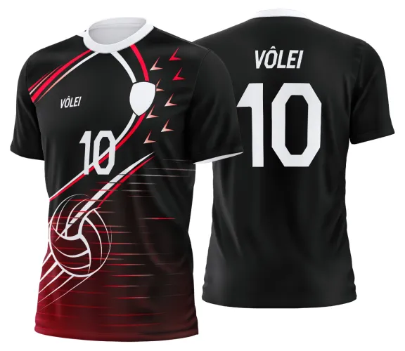 Arte Vetor Camisa de Vôlei Personalizado Moderno