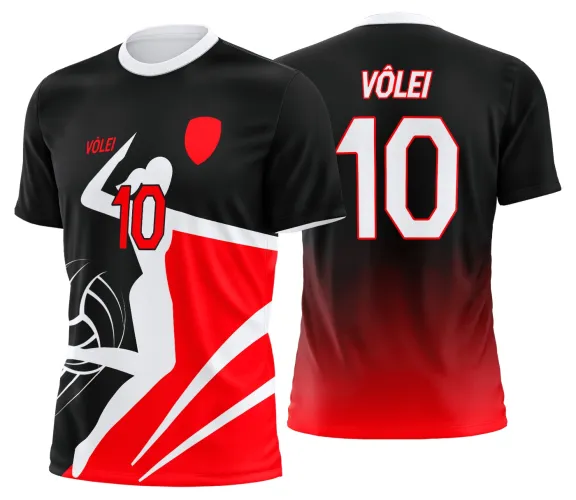 Arte Vetor Camisa de Vôlei Personalizado Moderno
