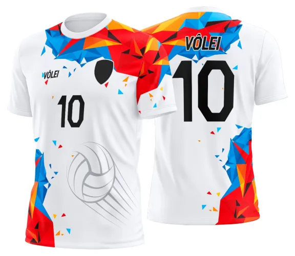Arte Vetor Camisa de Vôlei Personalizado Moderno